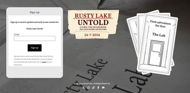 e Untold》7月24日开放免费开元《锈湖》桌游《Rusty Lak(图2)